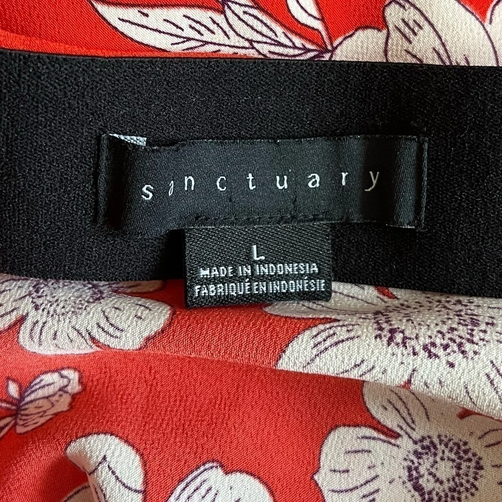 Sanctuary Floral Midi Skirt Poppy Red Large